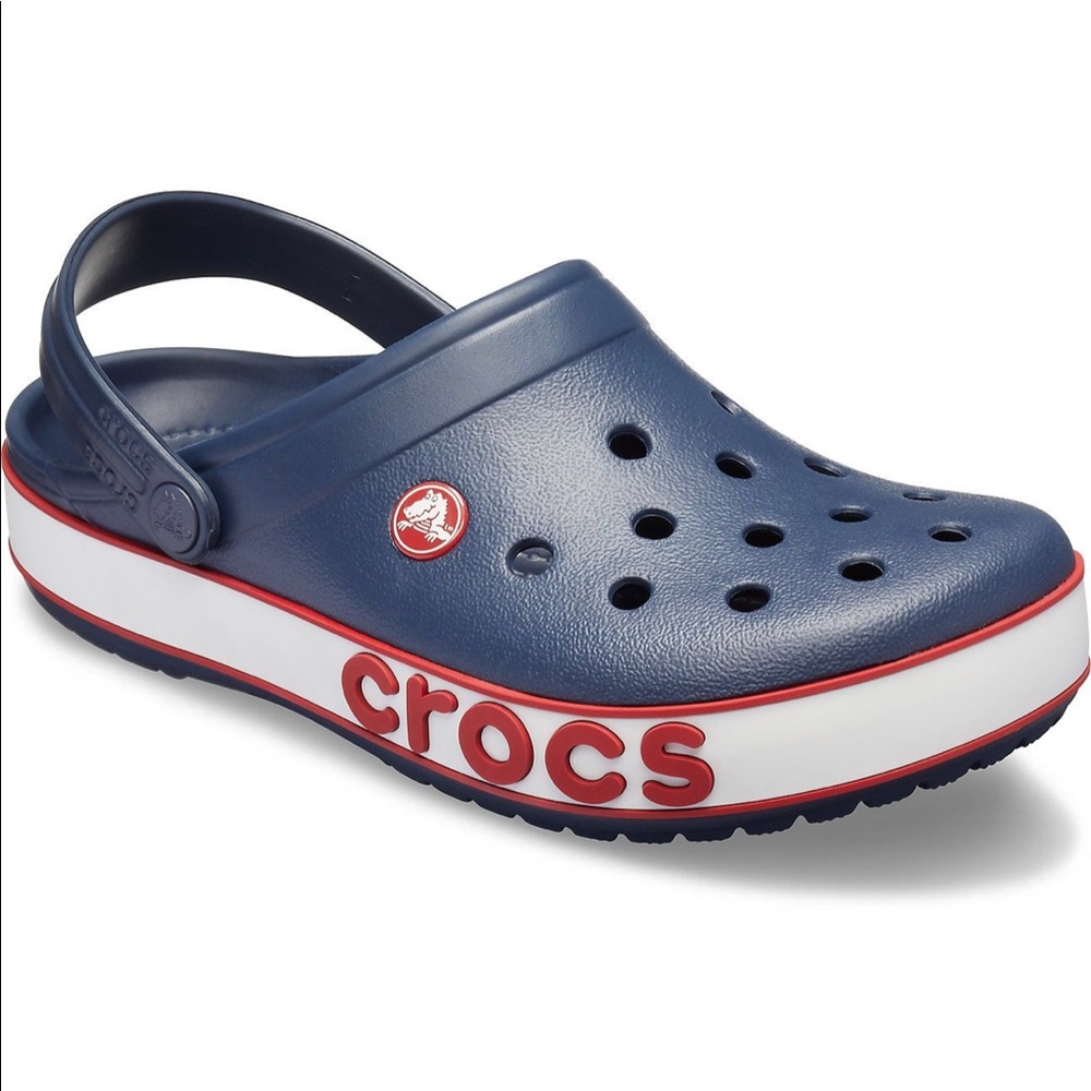 Crocs Crocband Bold Logo Clogs Navy Blue Women